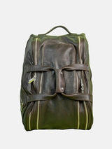 EXKLUSIV PADELVÄSKA I ÄKTA LÄDER - BRUN / SILVER