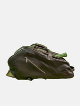 EXKLUSIV PADELVÄSKA I ÄKTA LÄDER - BRUN / SILVER