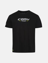 CORK PADEL TEAM TEE - SVART