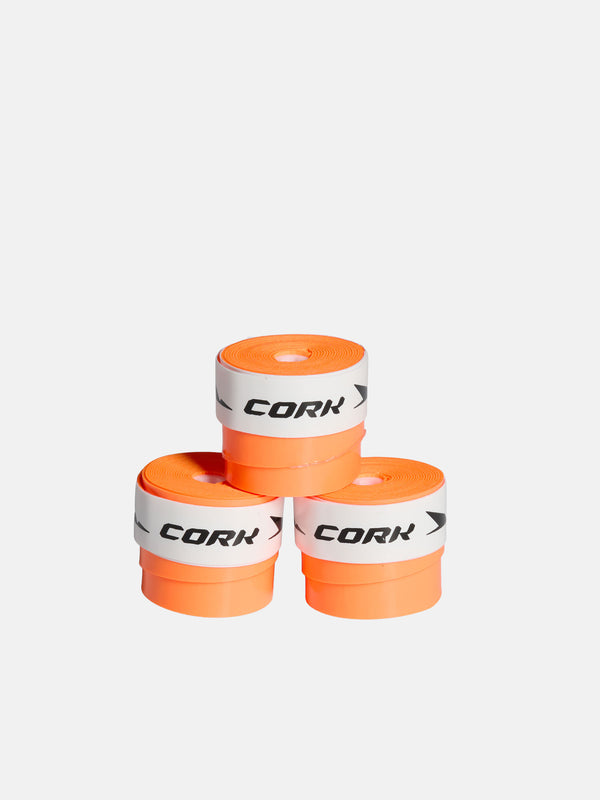 CORK PADEL OVERGRIP 3 PAK - ORANGE