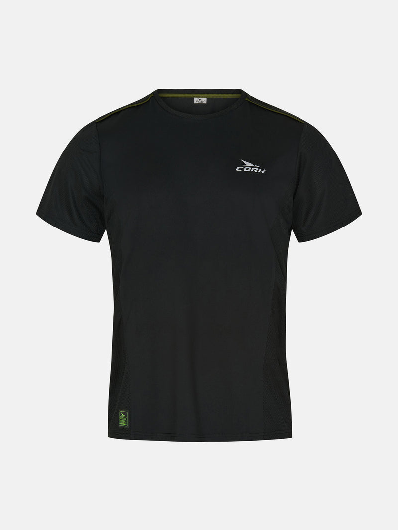 CORK PADEL PREMIUM TEE - SORT