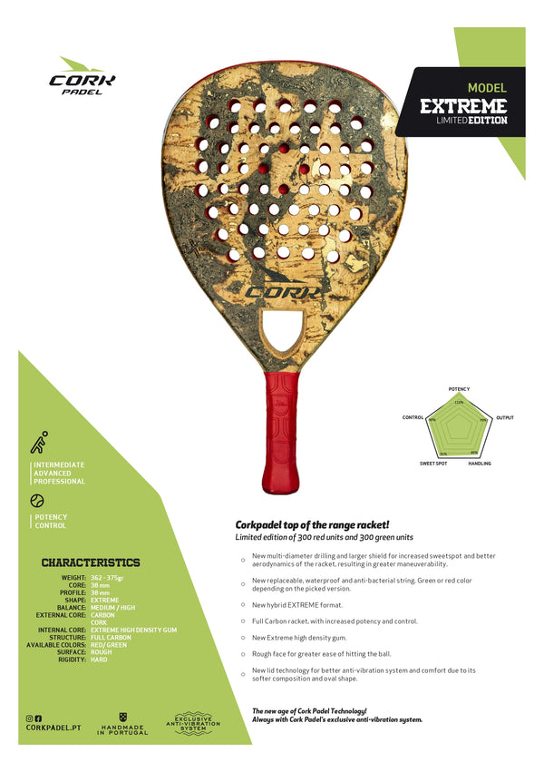 CORK PADEL - EXTREME RED LIMITED EDITION