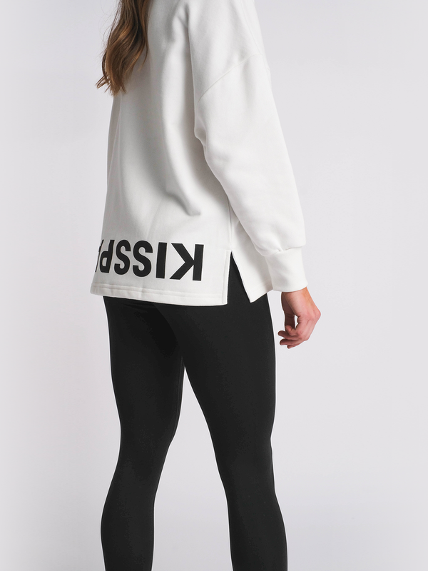 KISSPADEL CROPPED CREW NECK - HVID