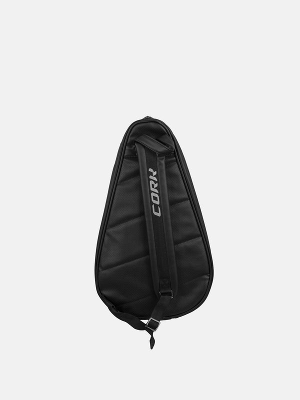 CORK PADEL BAT COVER I KUSTLÆDER - SORT