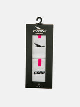 CORK PADEL HANDLEDSSVETTBAND 8 CM - VIT/ROSA - 2 PACK