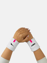 CORK PADEL HANDLEDSSVETTBAND 8 CM - VIT/ROSA - 2 PACK
