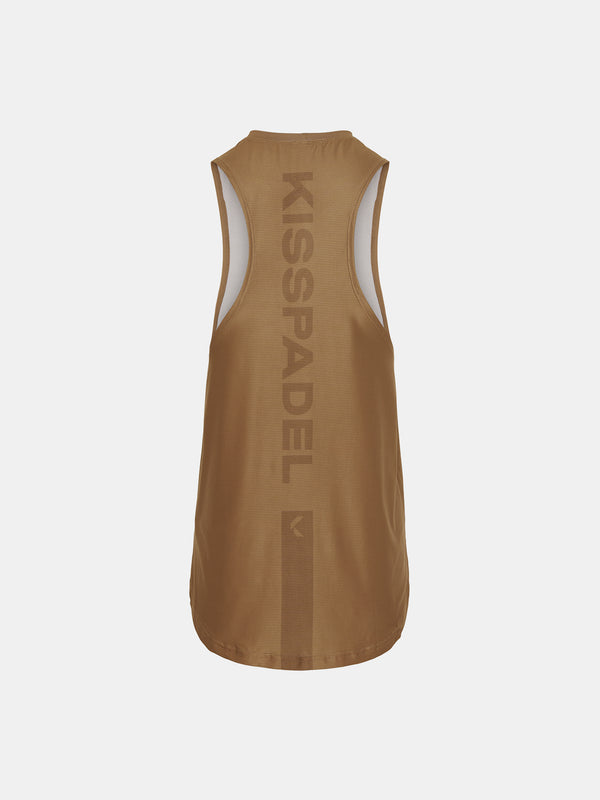 KISSPADEL OVERSIZED TANK TOP / KHAKI