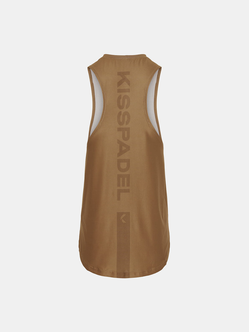 KISSPADEL OVERSIZED TANK TOP / KHAKI