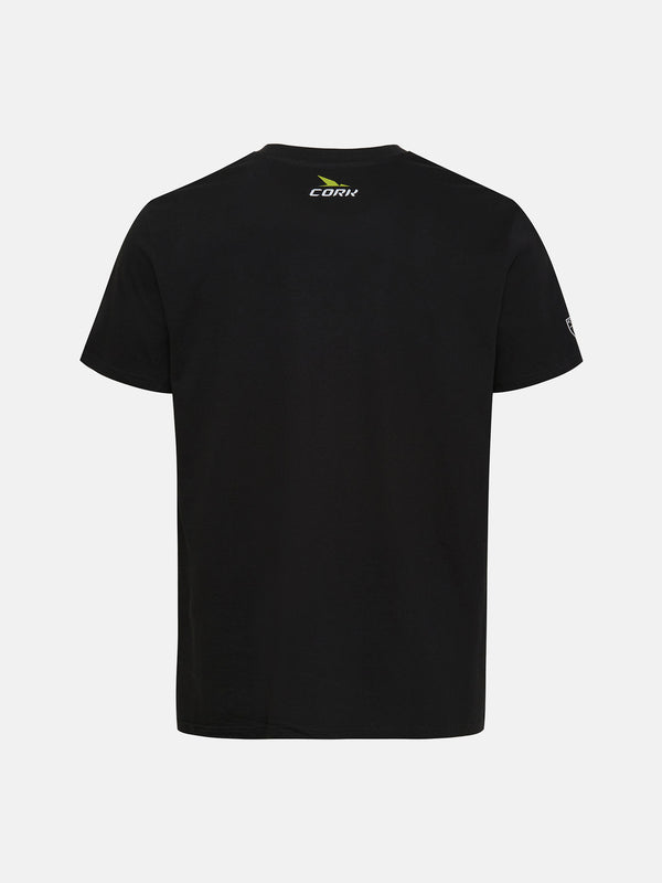 CORK PADEL TEAM TEE - SVART
