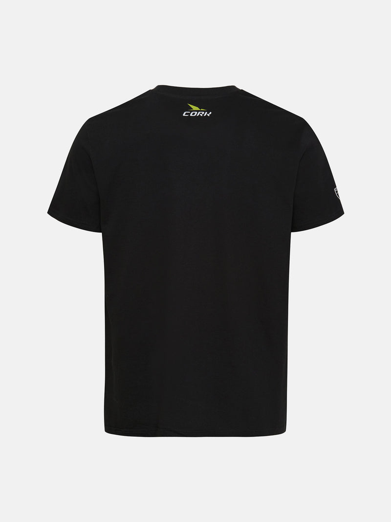 CORK PADEL TEAM TEE - SVART